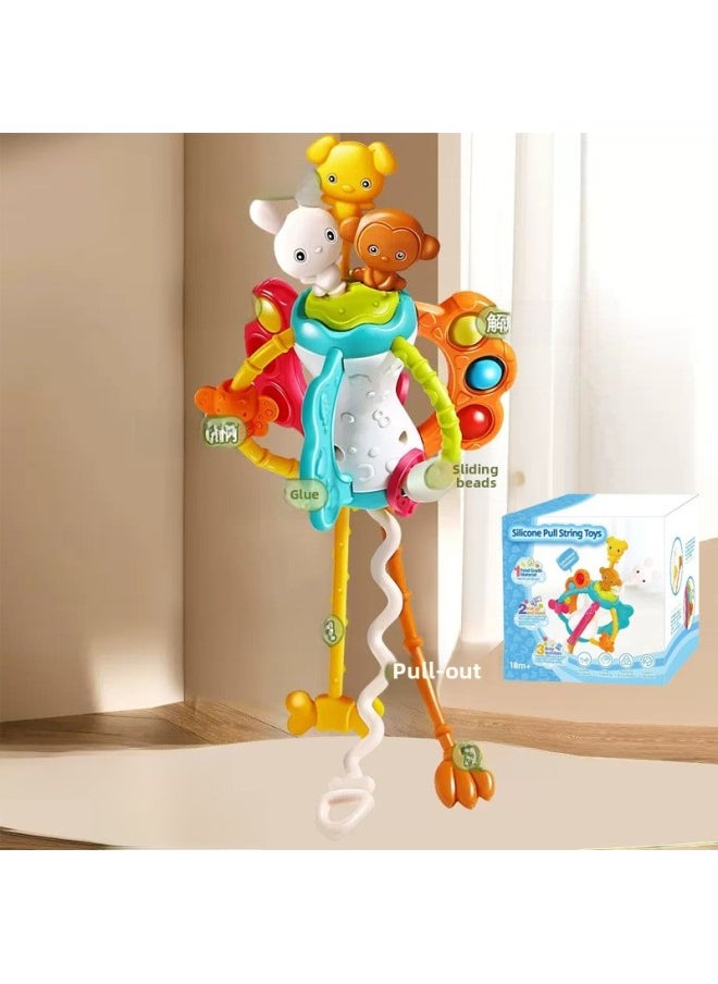 Baby Flying Saucer Toy 0-3 Baby Early Education Finger Toy Pull Pull Joy Educational Intelligence For Infants-Color:Shooting And Turning