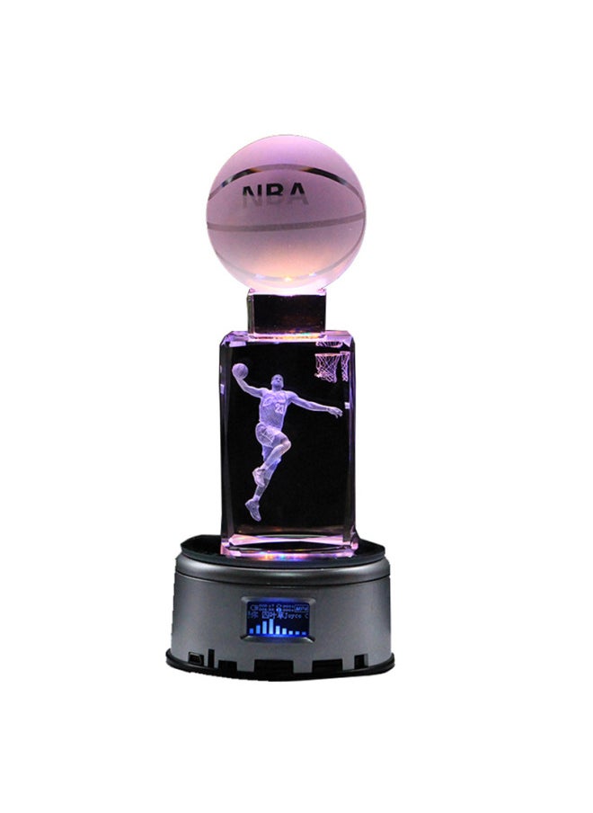 Birthday Gift For Boys Creative Practical Diy Crystal Basketball Music Box Ornaments Souvenirs Valentine's Day Gift-Color:18 Music Lamp Holder-Dimensions:Durant Dunk