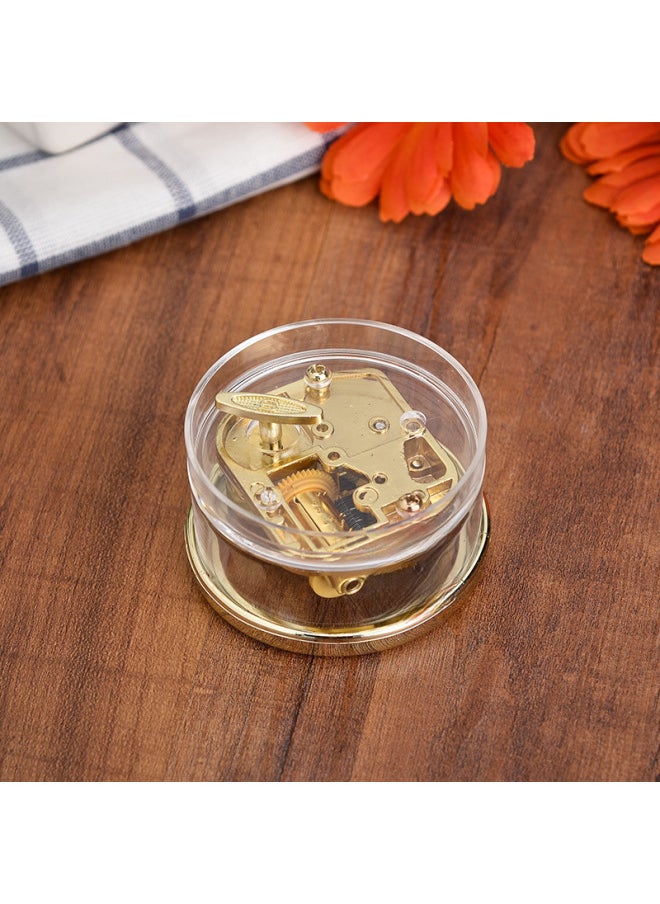 Gold Plated Movement Acrylic Round Music Box Photo Frame Music Box Festival Gift Creative Crafts Ornaments-Dimensions:Track: Totoro