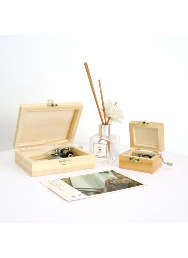 Transparent Music Box Hand Wooden Music Box Student Gift Creative Gift Birthday Gift Wholesale-Color:Transparent Beech Music Box-Dimensions:Track 