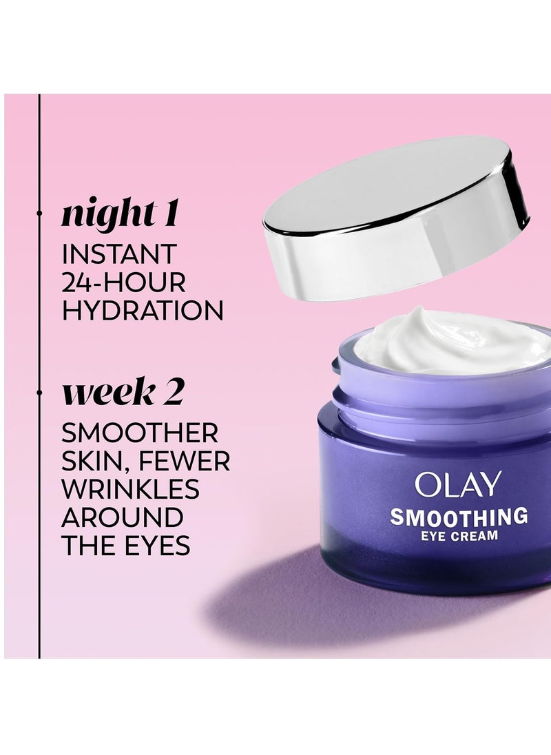 Olay Retinol 24 Night Smoothing Eye Cream, Fragrance-Free, 0.5 Fl Oz