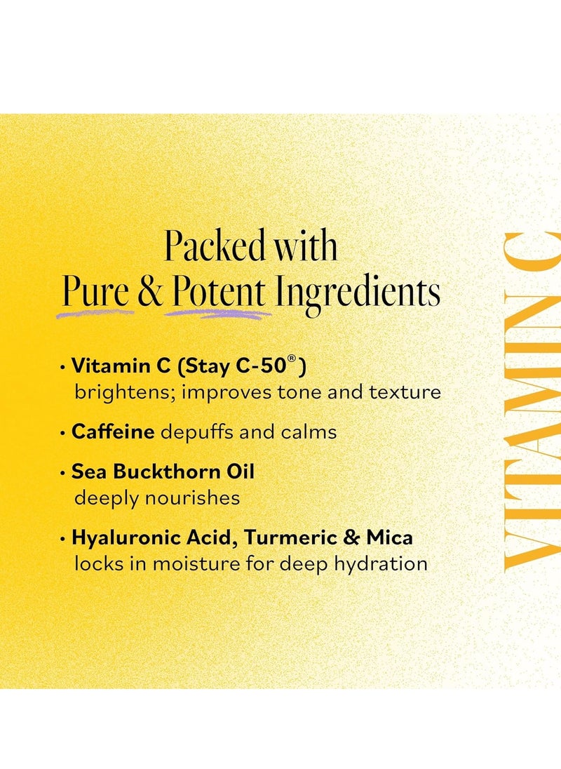 Derma E Vitamin C No Dark Circles Perfecting Eye Cream – Color Correcting Vitamin C with Turmeric and Caffeine for Fine Lines and Under Eye Puffiness, 0.5 Oz