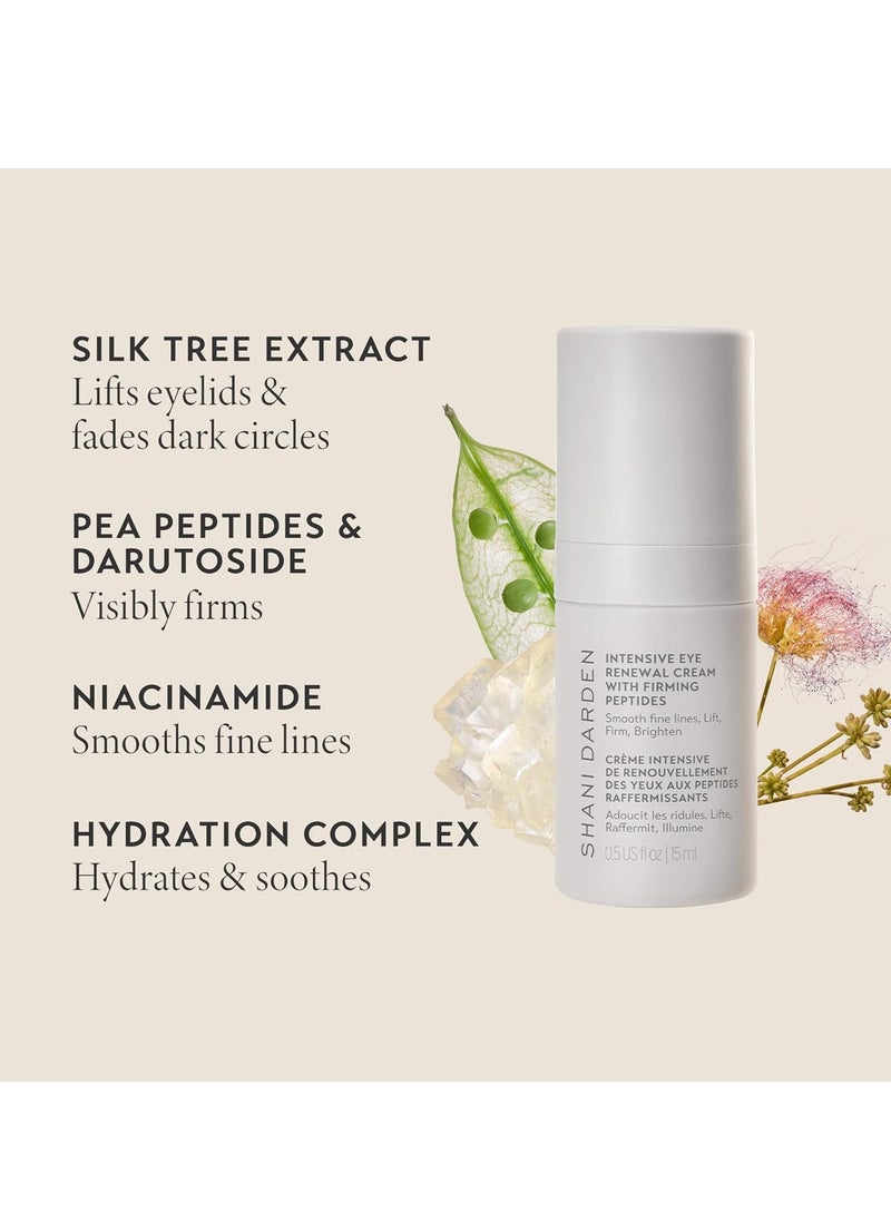 SHANI DARDEN SKIN CARE Intensive Eye Renewal Cream, Anti-Aging Eye Cream for Fine Lines, Crow’s Feet and Dark Circles, Crease-Free and Makeup-Ready, 0.50 fl oz