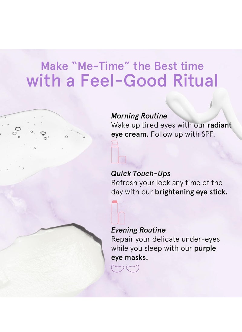 grace & stella Under Eye Cream Anti Aging - Brigthening Cream with Retinol & Caffeine - Reduce Dark Circles, Wrinkles, Puffiness - with Niacinamide, Peptides - Vegan Skincare - Free(0.5 fl.oz / 15ml)