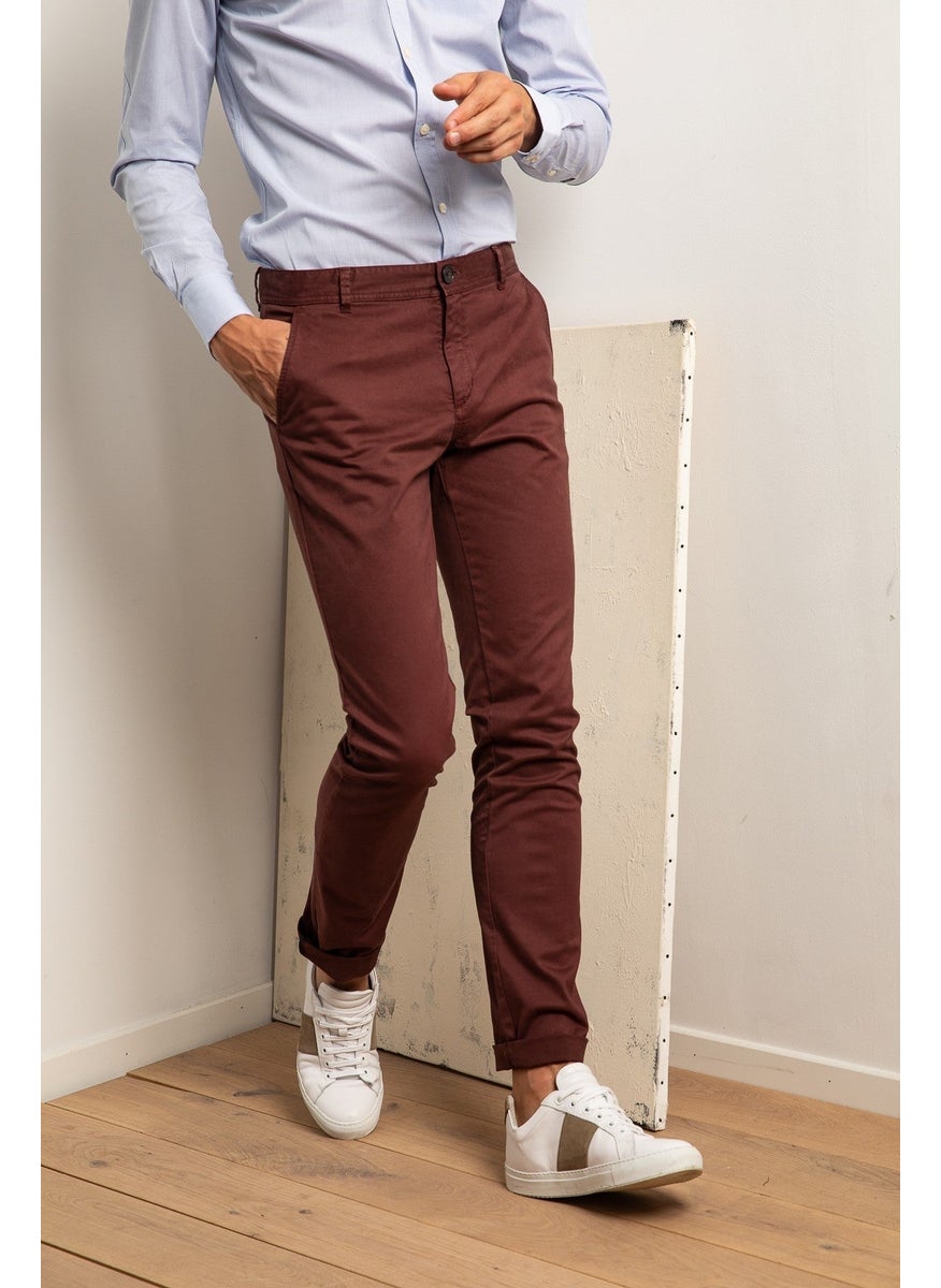 Walter Burgundy Trousers