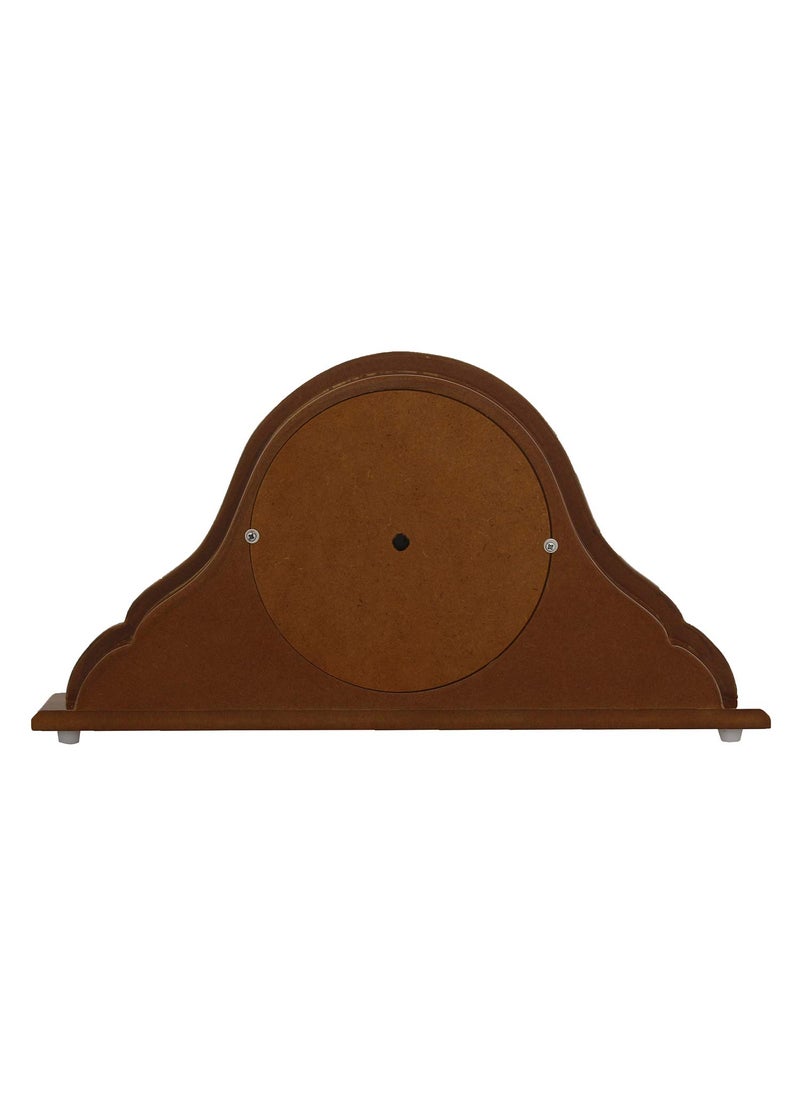 CHRONIKLE Horizontal Elegant Wooden Analog English Numbers Table Clock for Office Desk Study Room Home Decoration Gifts Size 40 x 6 x 205 CM Weight 940 Gram Color Brown