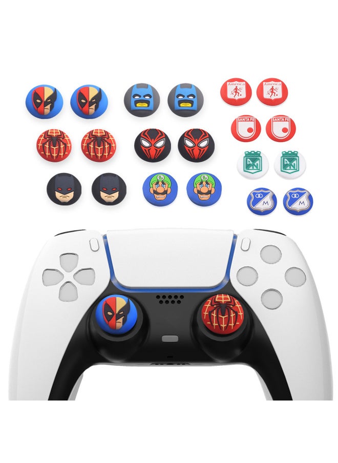 PS4 Handle Silicone Cap PS5 Key Cap XBOXONE Gamepad Silicone Protective Cap 3D Rocker Cap-Product Color:Gp5-4-073 Black Spider