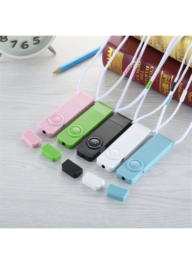 USB In-line MP3 Walkman Support TF Card Sports Mp3 Super Long Standby Necklace Sports MP3 Shipping Without Card-Body Color:Green-Memory Capacity:4GB