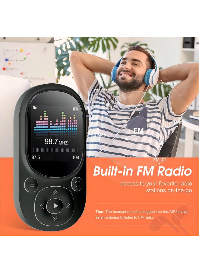 MP3 Player Reading Novels And Listening To Songs Can Be Connected To Bluetooth Sports Mp3 Lossless Music.-Body Color:Black-Memory Capacity:32GB