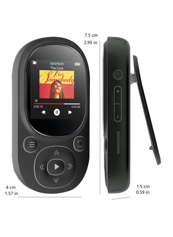 MP3 Player Reading Novels And Listening To Songs Can Be Connected To Bluetooth Sports Mp3 Lossless Music.-Body Color:Black-Memory Capacity:32GB