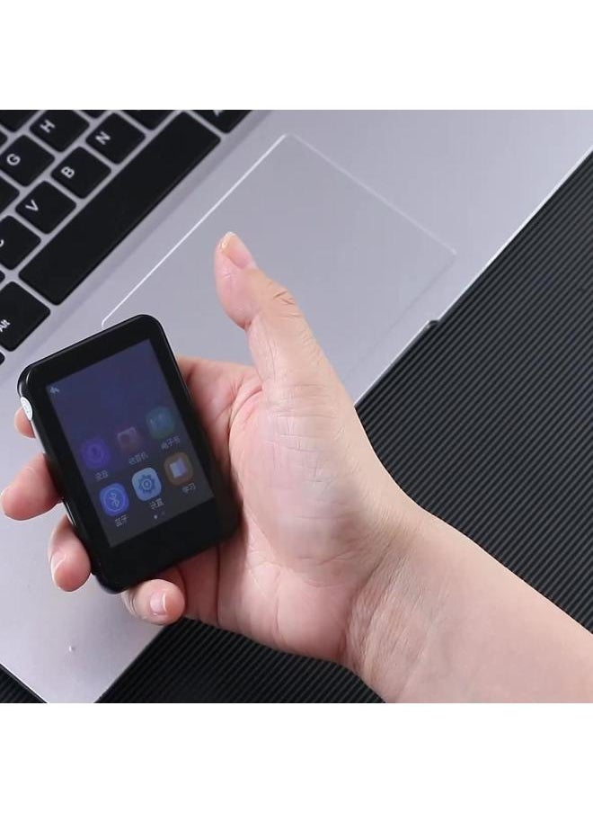 Ultra-thin Full Screen Mp3mp4 Walkman Student Version Bluetooth Portable Full Touch Screen Mp5 Music Player Mp6-Body Color:Black [2.8inch Full Screen Metal Model] With Bluetooth Dictionary 64gb-Memory Capacity:Official Standard Configuration