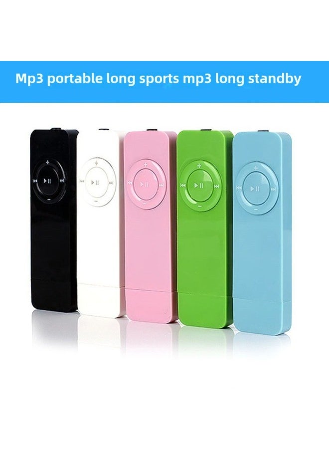 USB In-line MP3 Walkman Support TF Card Sports Mp3 Super Long Standby Necklace Sports MP3 Shipping Without Card-Body Color:Black Standard-Memory Capacity:4GB