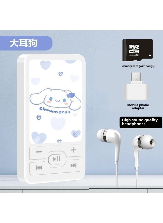 Students Listen To Songs Walkman High School Students Boys And Girls Mini Portable Sports Music Player-Body Color:A1 Big Eared Dog-Memory Capacity:No External Noise 128 Can Save 20,000 Songs + 4-piece Set