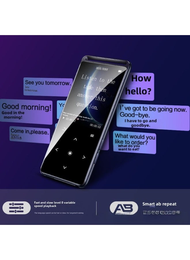 BENJIE/Bingjie M6 Bluetooth MP3 Player Student Version MP4 E-book Lyrics Learning English Support Card-Body Color:No Bluetooth Version-Memory Capacity:8GB
