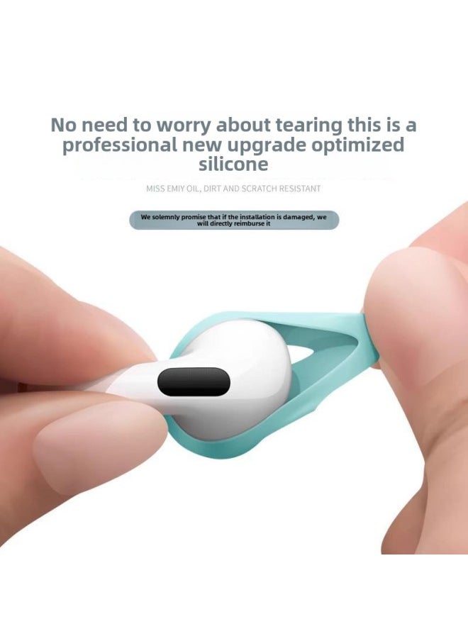 Suitable For Airpods3 Protective Sleeve Earplug Cap For Apple Wireless Bluetooth Earphone Box Two Generation Anti-scratch Protective Shell-Memory Capacity:Airpodspro Anti-slip Ear Caps [green 1 Pair] Comes With Storage Box