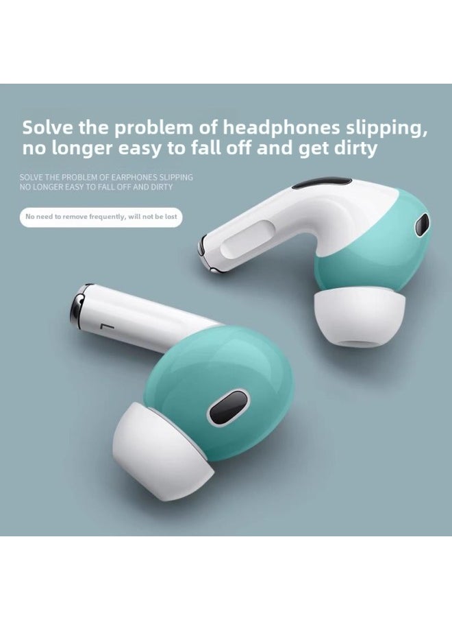 Suitable For Airpods3 Protective Sleeve Earplug Cap For Apple Wireless Bluetooth Earphone Box Two Generation Anti-scratch Protective Shell-Memory Capacity:Airpodspro Anti-slip Ear Caps [green 1 Pair] Comes With Storage Box