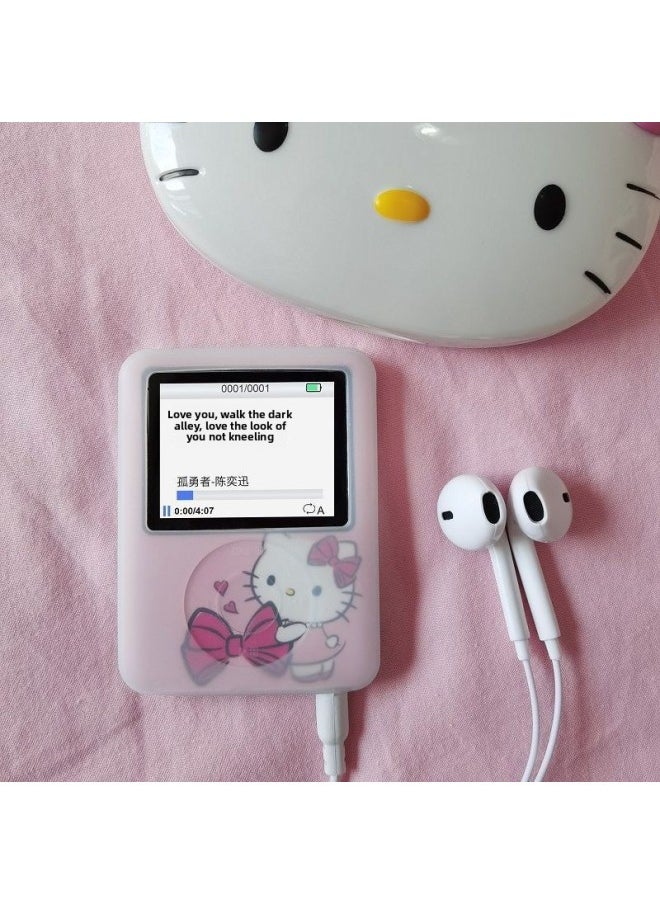 MP3 Music Player OTG Cute Mini Walkman With Screen MP4 Student Running E-book-Body Color:KT Cat Internet Celebrity Model 01 [can Insert Card + Can Be Placed Externally]-Memory Capacity:128【gift Pack】more Than 70% Of Users Choose