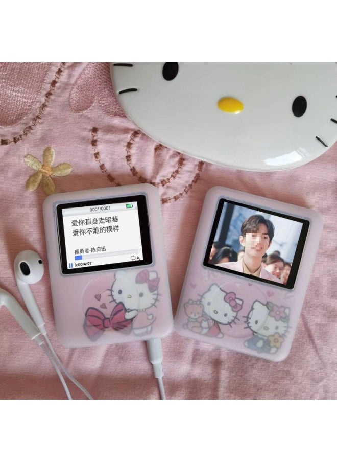 MP3 Music Player OTG Cute Mini Walkman With Screen MP4 Student Running E-book-Body Color:KT Cat Internet Celebrity Model 01 [can Insert Card + Can Be Placed Externally]-Memory Capacity:128【gift Pack】more Than 70% Of Users Choose