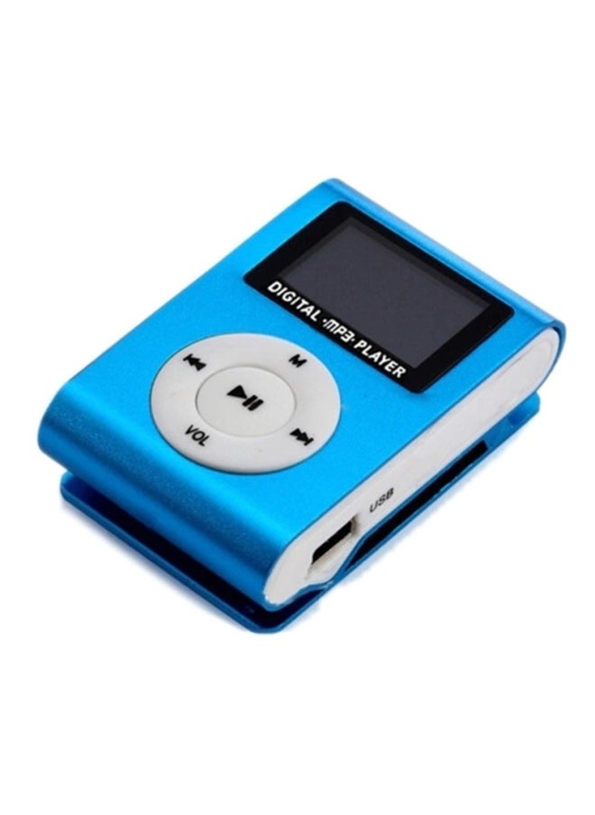 Clip Mp3 Player Metal Clip Mini Mp3 Student Walkman Gift Portable Mp3 Support TF Card-Body Color:Blue-Memory Capacity:8GB