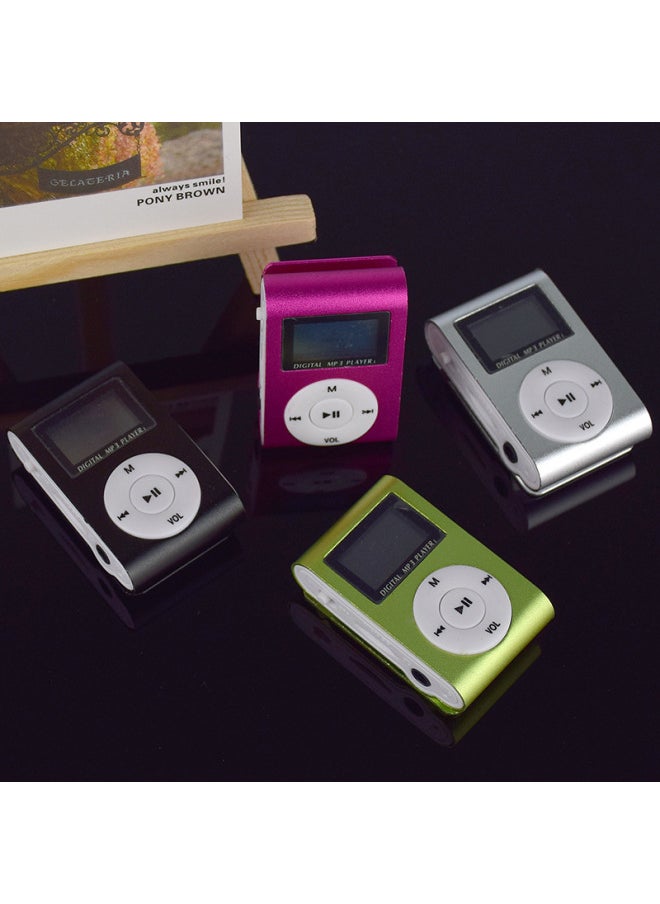 Clip Mp3 Player Metal Clip Mini Mp3 Student Walkman Gift Portable Mp3 Support TF Card-Body Color:Blue-Memory Capacity:8GB