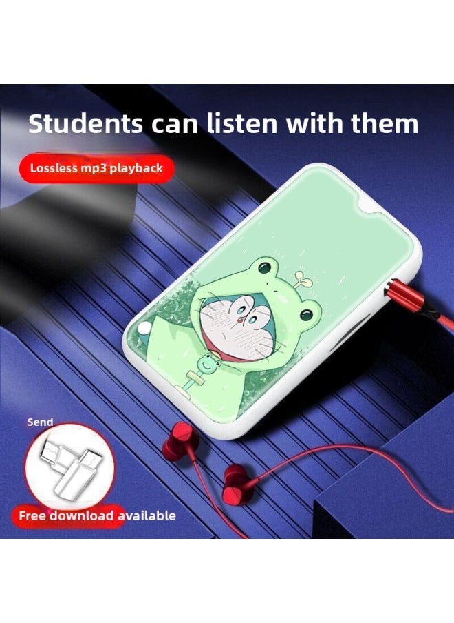 Mp3 With Card Plating In-ear Card Mini Small Clip Sports Mp3 Player Student Gift-Body Color:Astronaut-Memory Capacity:Host + 8G (with Card) + PackaGinG Box, CharGinG Cable, Headphones