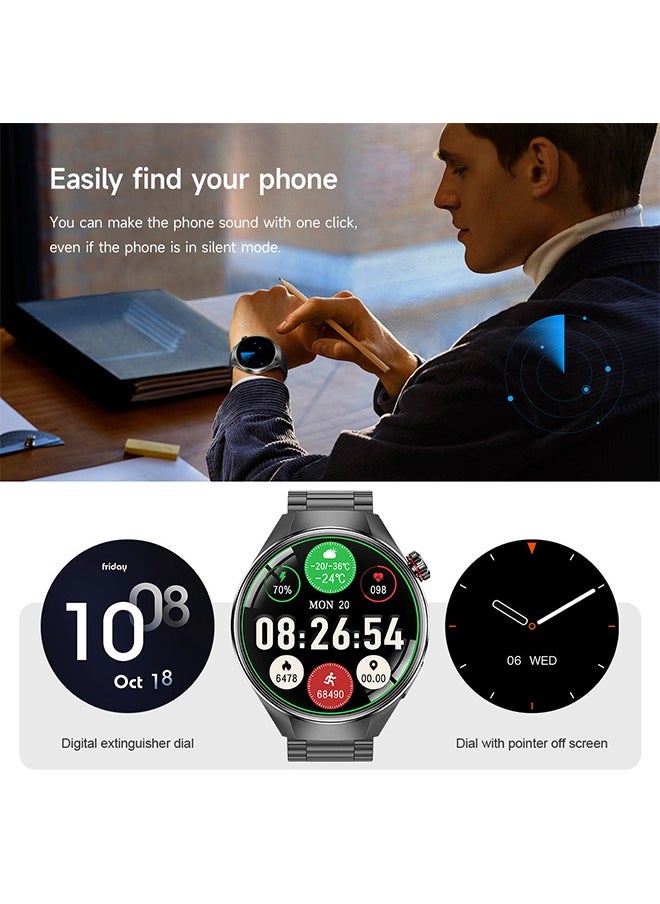 Men's Bluetooth Smartwatch, 1.75-Inch Full-Screen Touch, Bluetooth To Answer/Make Calls, Exercise And Sleep Monitoring, Message Notification Display, Universal Smart Bracelet For Android And IOS Systems, G5 Plus