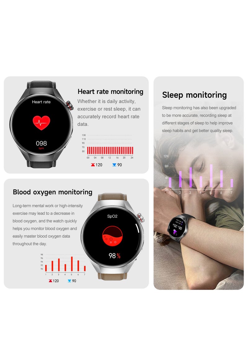 Men's Bluetooth Smartwatch, 1.75-Inch Full-Screen Touch, Bluetooth To Answer/Make Calls, Exercise And Sleep Monitoring, Message Notification Display, Universal Smart Bracelet For Android And IOS Systems, G5 Plus
