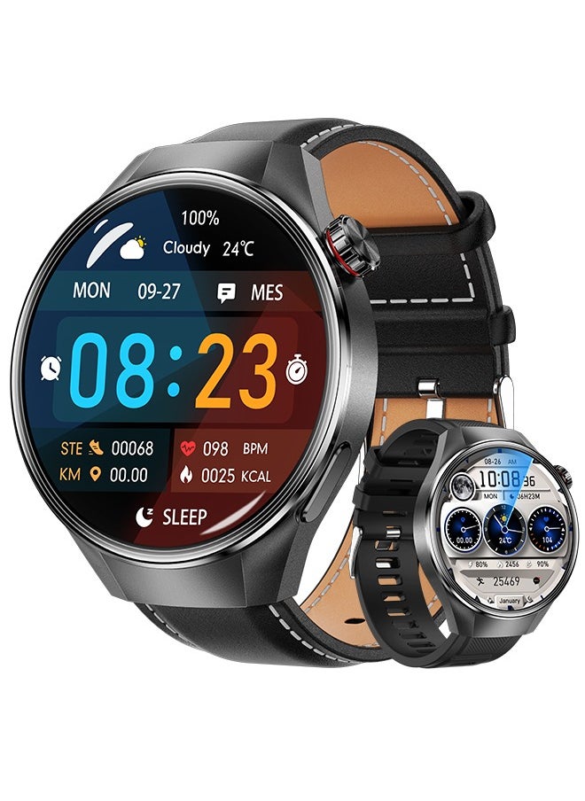 Men's Bluetooth Smartwatch, 1.75-Inch Full-Screen Touch, Bluetooth To Answer/Make Calls, Exercise And Sleep Monitoring, Message Notification Display, Universal Smart Bracelet For Android And IOS Systems, G5 Plus