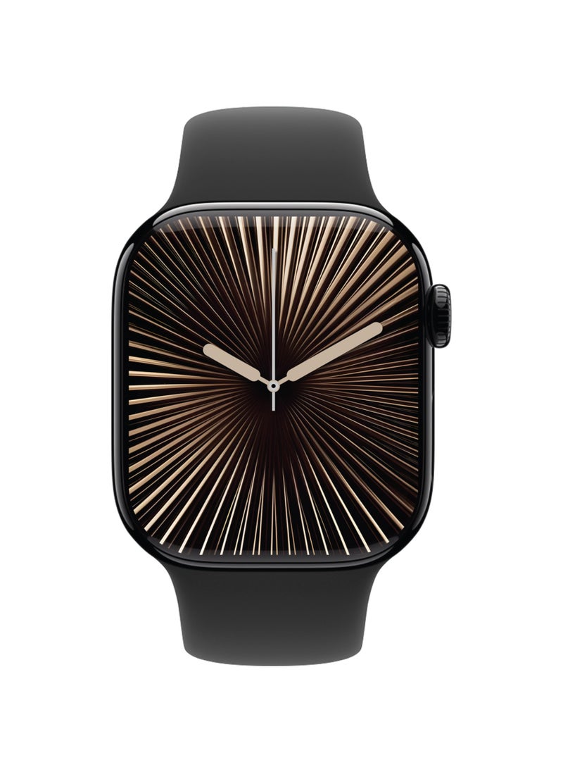 Smart Watch 42mm Active 10 with Multiple NFC / Double Tap Function / WhatsApp Replay / Always On Display / Gesture Control / Heart Rate / Sports Modes - Black