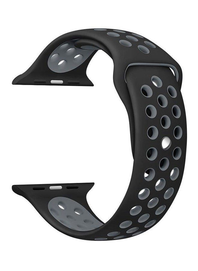 Silicone Strap For Apple Watch Nike + Black/Grey