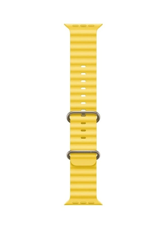 Apple Watch Ocean Band 49mm 45mm 44mm 42mm Soft Silicone Loop Strap for iWatch Series Ultra/8/7/SE/6/5/4/3/2/1 Yellow