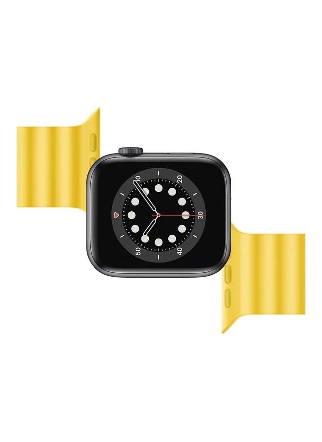 Apple Watch Ocean Band 49mm 45mm 44mm 42mm Soft Silicone Loop Strap for iWatch Series Ultra/8/7/SE/6/5/4/3/2/1 Yellow
