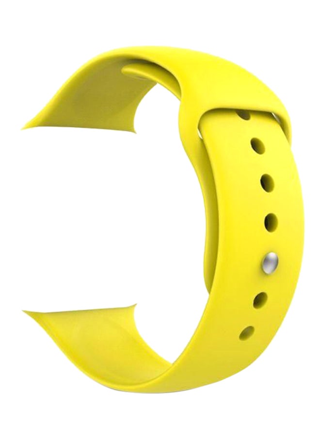 Silicone Strap For Apple Watch Nike + Series 4/5 Yellow