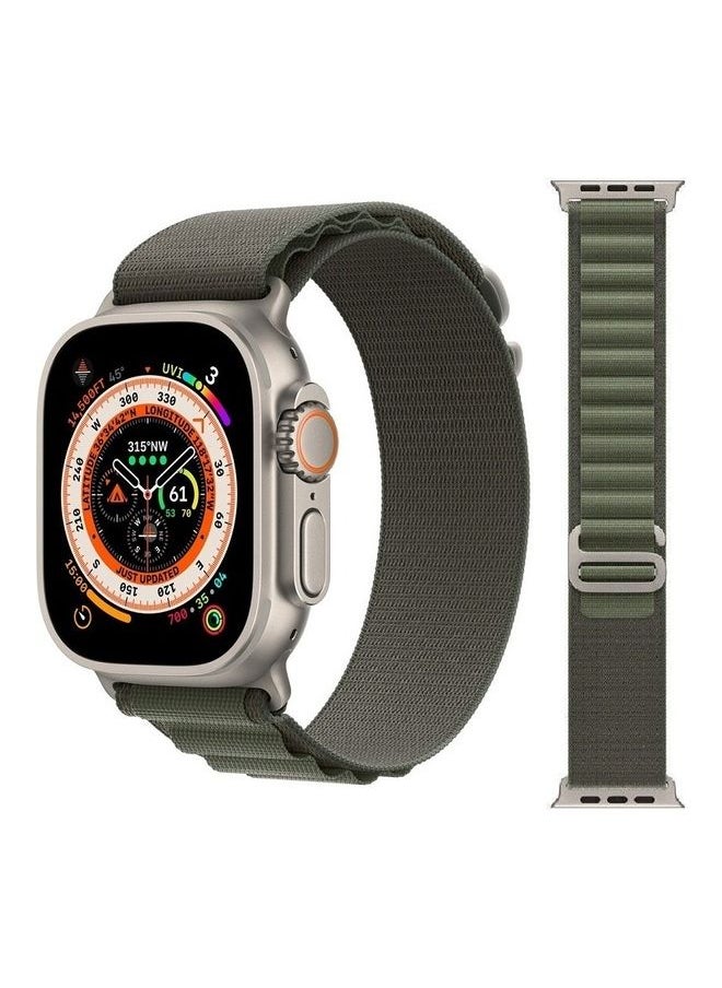 3Pack for Apple Watch Alpine Loop Band 49mm/45mm/44mm Nylon Woven Sport Strap Compatible with iWatch Series 8/Ultra/7/SE/6/5/4/3/2/7 White/Green/Orange