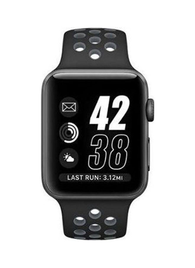 Sport Silicone Breathable Hole Replacement Strap For Apple Watch 38Mm Black / Grey