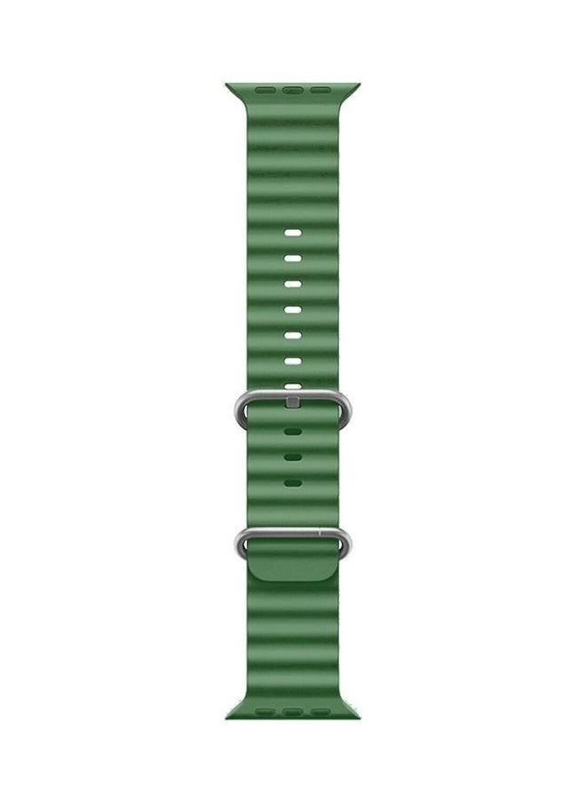 2Pack for Apple Watch Ocean Band 49mm 45mm 44mm 42mm Soft Silicone Loop Strap for iWatch Series Ultra/8/7/SE/6/5/4/3/2/1 Yellow/Green