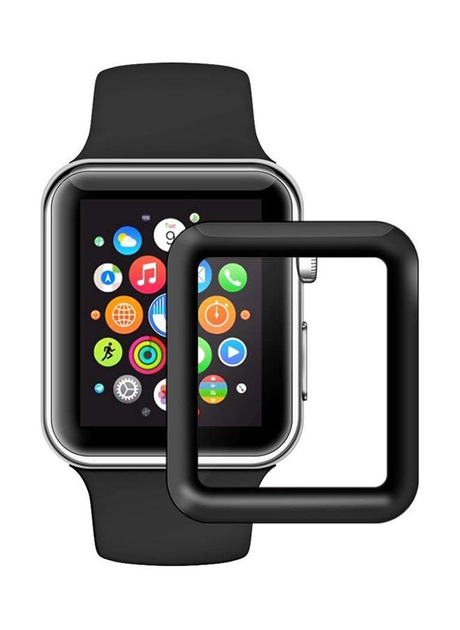 Tempered Glass Screen Protector For Apple Watch Series 1/2/3 42 mm Black/Clear