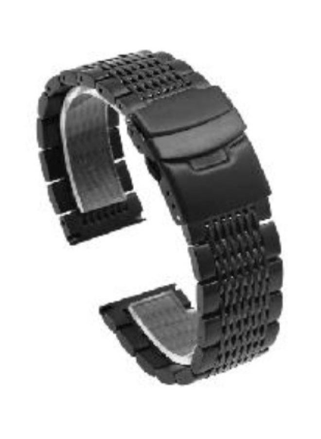 Stainless Steel Solid Buckle 5 Beads Strap Suitable For Samsung/huawei/seiko Master 8/20/22/24mm