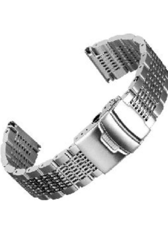 Stainless Steel Solid Buckle 5 Beads Strap Suitable For Samsung/huawei/seiko Master 8/20/22/24mm