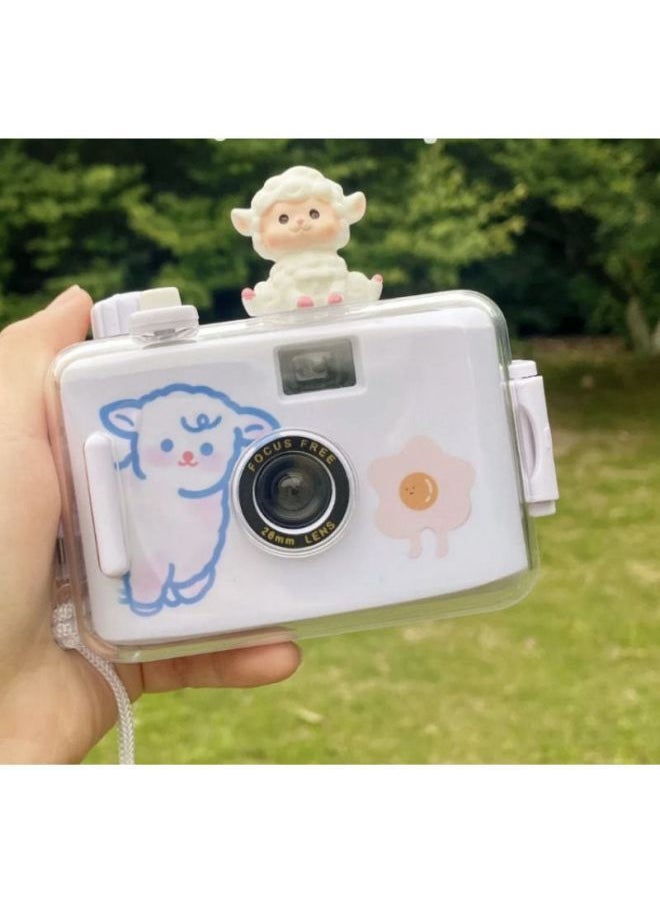 PRAIRE CAMERA STUDENT FOOT CAMERA FEMALE BIRTHDAY Couple Film Photographable Children Waterproof Camera-Body Color:Little Sheep-single Camera + 36 Color Films + Gifts