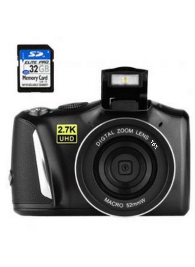English Product 48MP Digital Camera, Full HD Point And Shooting Camera With 3-inch R6S-4K-Body Color:Black