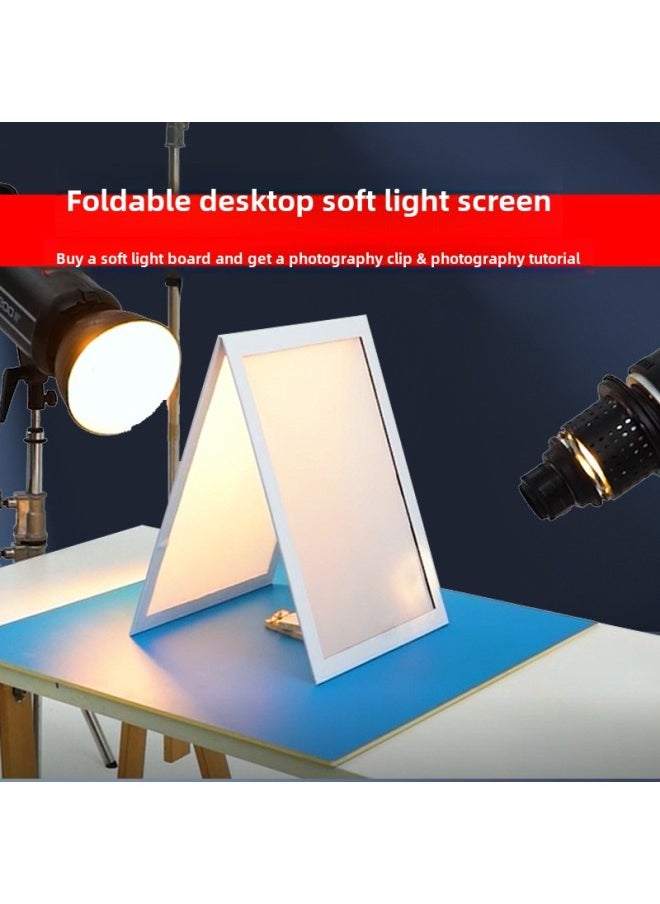 Soft Light Board Photography Foldableable Soft Light Screen Jewelry Photography Paper Props Butter Paper Photography Light Transmitting Board-Body Color: 90*100cm (including Soft Light Paper + Light Stand)