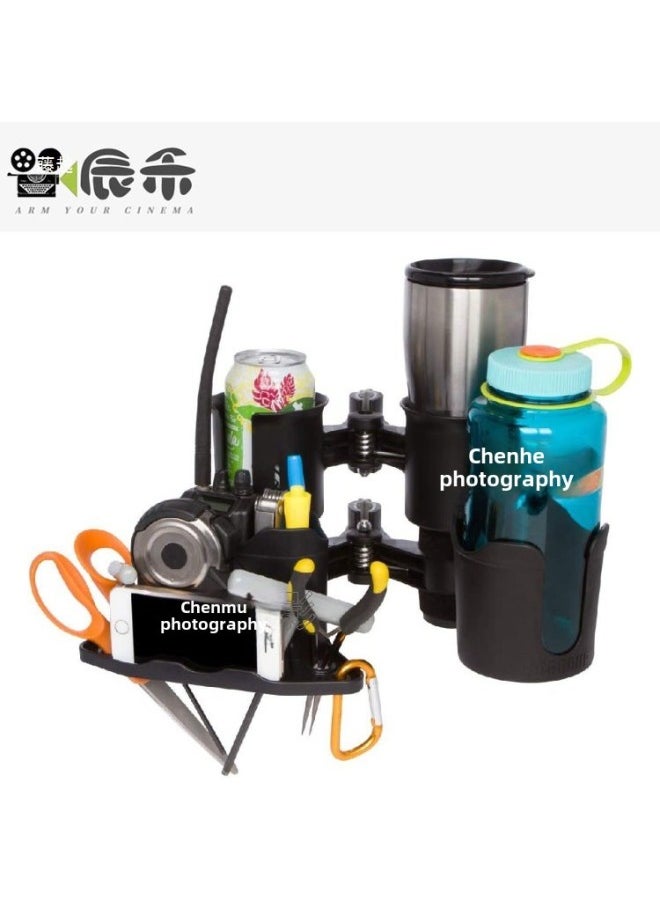 BT.ROBOCUP Director Car Cup Holder Cup Holder Light Recording Actor Set Outdoor Fishing Net Red Live Broadcast-Body Color:Red And Green Cup Holder