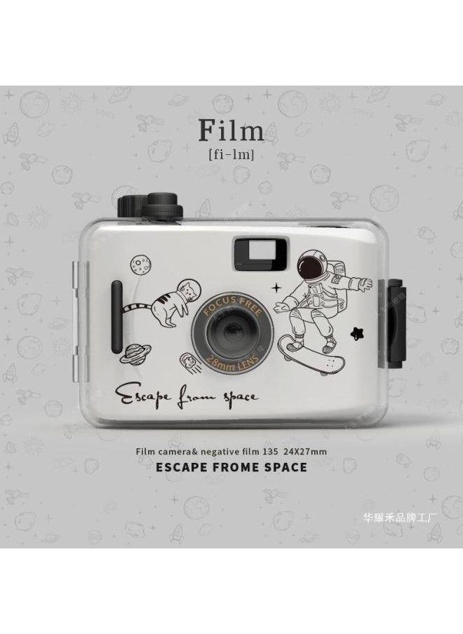 Retro Fool Film Camera Non-Pole Film Machine Fool Machine Campus Camera Student Birthday Gift Female-Body Color:Package 1-corgi Dog
