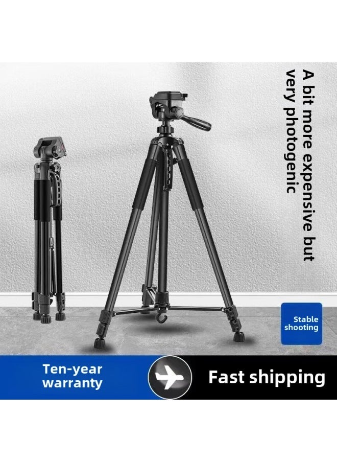 Kk Professional Tripod Professional Grade Camera Multi-function SLR Camera Pan/tilt Anti-shake Portable Carbon Steel-Body Color:-
