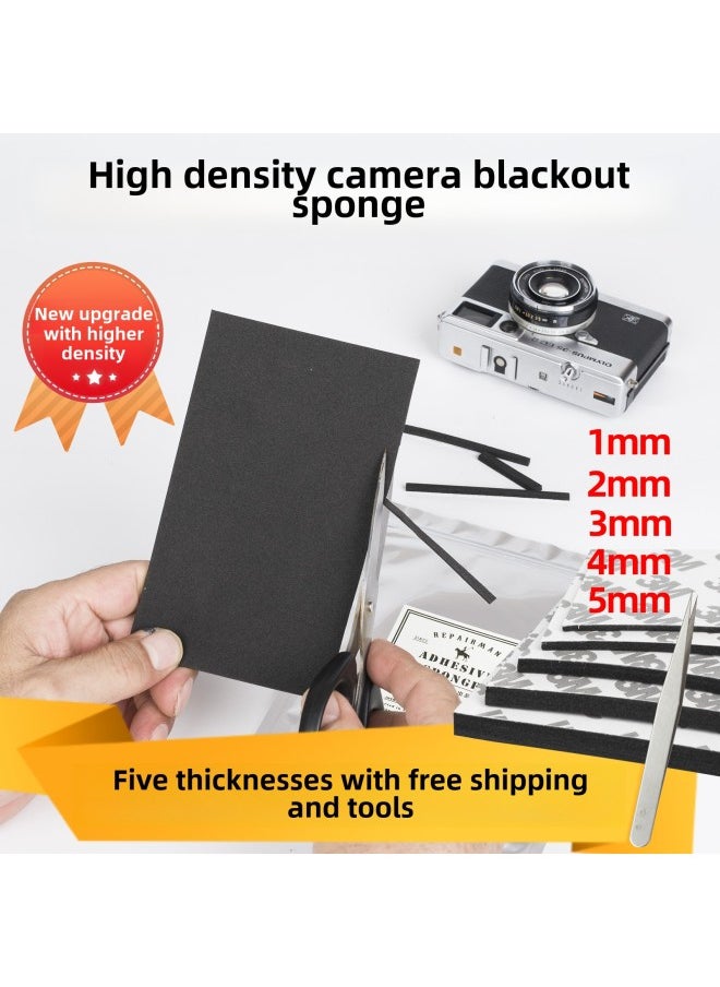 High-density Shading Sponge Matting Camera Leak-proof Sealing Sponge Strip Repair Film Machine Repair Tool Materials-Body Color:2mm