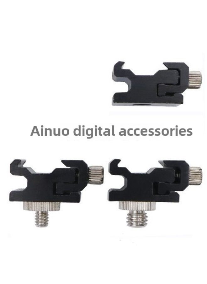 External Flash LED Light Quick-loading Panel Flash Base Hot Shoe Seat Cold Shoe Seat Base Adapter-Body Color:1/4 Double-head Screw + Cold Shoe Mount