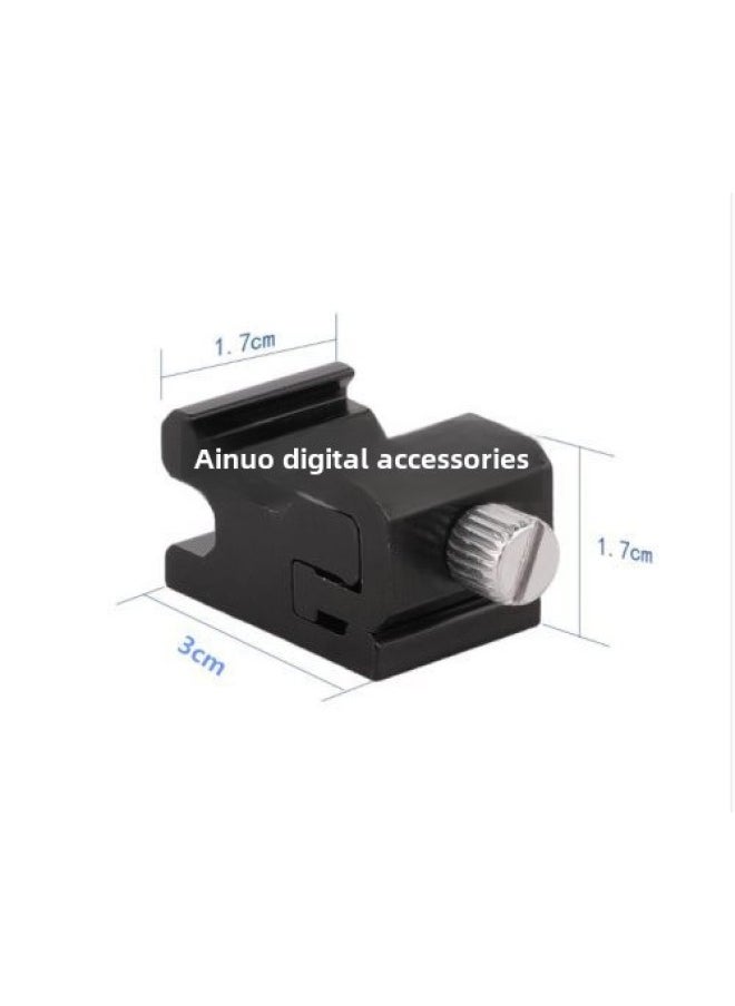 External Flash LED Light Quick-loading Panel Flash Base Hot Shoe Seat Cold Shoe Seat Base Adapter-Body Color:1/4 Double-head Screw + Cold Shoe Mount