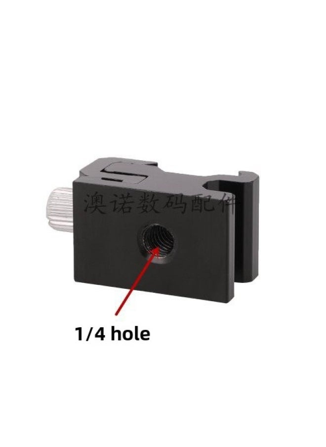 External Flash LED Light Quick-loading Panel Flash Base Hot Shoe Seat Cold Shoe Seat Base Adapter-Body Color:1/4 Double-head Screw + Cold Shoe Mount