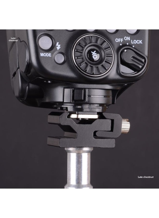 External Flash LED Light Quick-loading Panel Flash Base Hot Shoe Seat Cold Shoe Seat Base Adapter-Body Color:1/4 Double-head Screw + Cold Shoe Mount